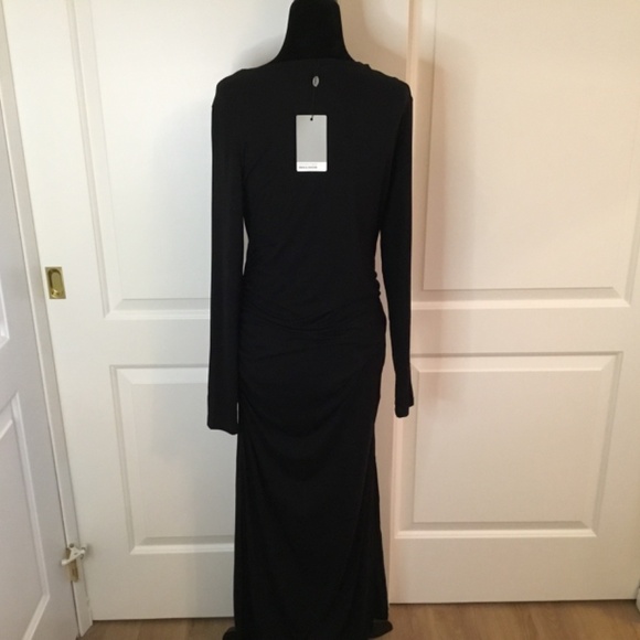 NWT Smallshow Black Maxi Maternity Dress Size Medium - Picture 6 of 9